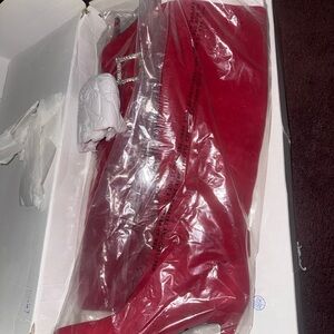 Marc Fisher Red Heeled Boots